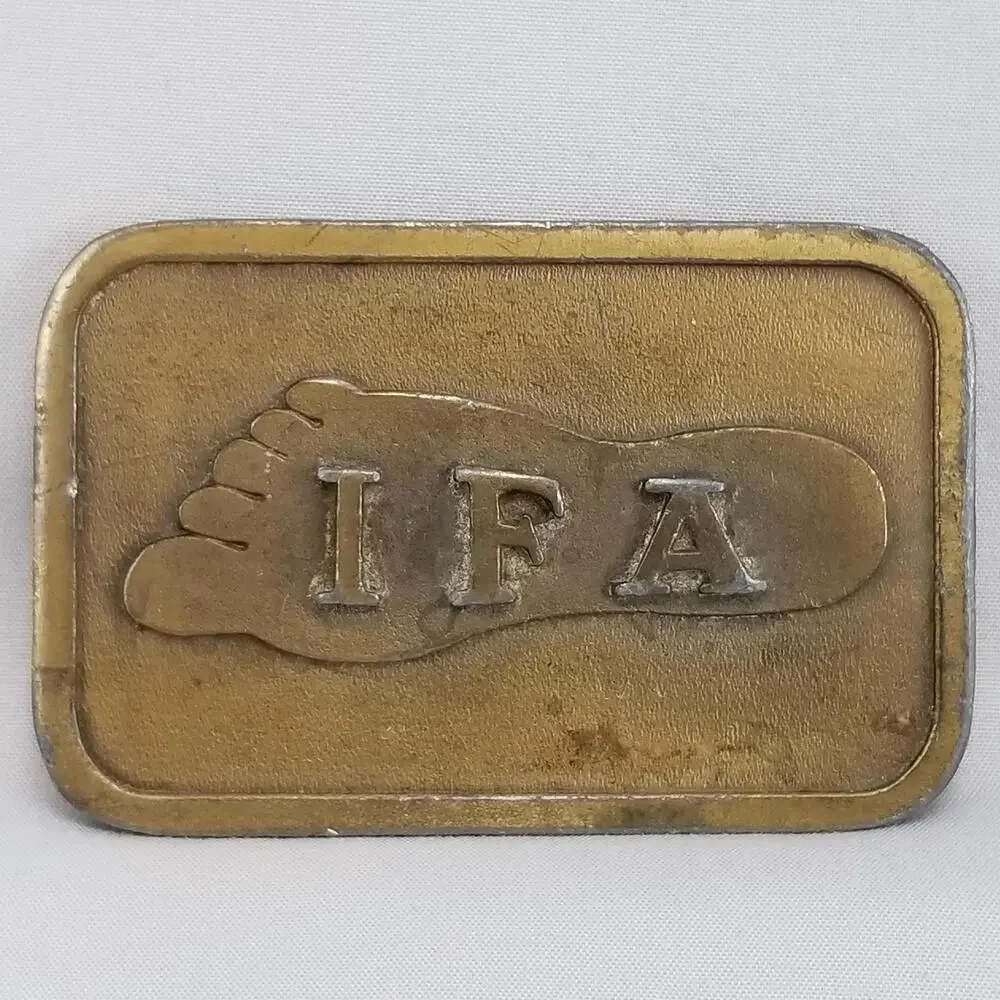 Vintage Belt Buckle IFA International Footprint Association Made By Hit Line USA